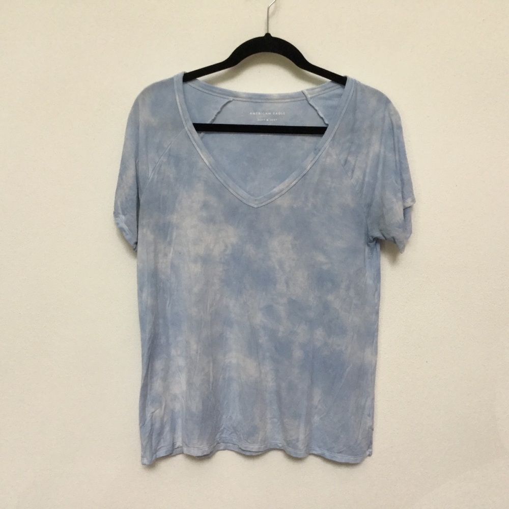 American Eagle Soft & Sexy Tie Dye V-Neck Top